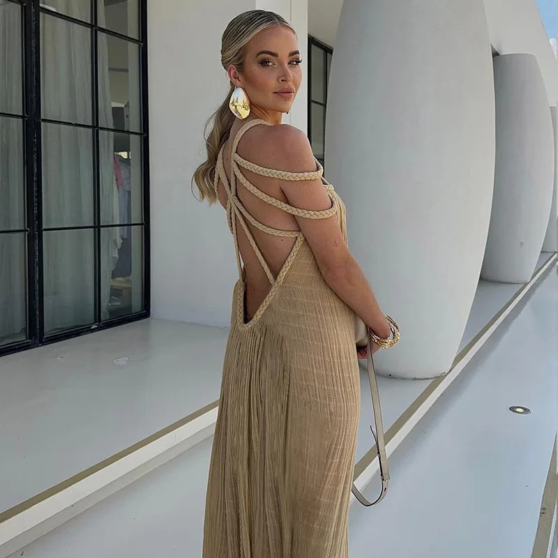 Teagan - Breezy Bohemian Linen Blend Dress - Luna Boutique - London