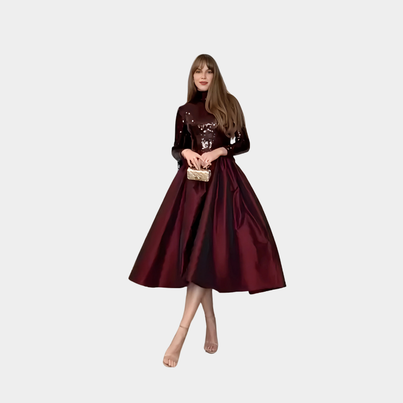 Emma - Classy Allure Sequined Midi Dress - Luna Boutique - London