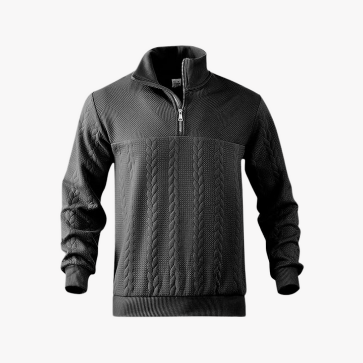 Lorenzo - QUARTER ZIP SWEATER - Luna Boutique - London