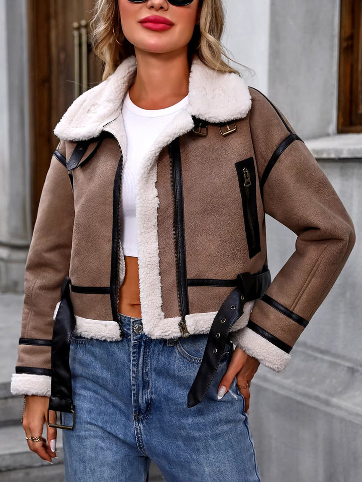 Cropped Sherpa Coat - Luna Boutique - London