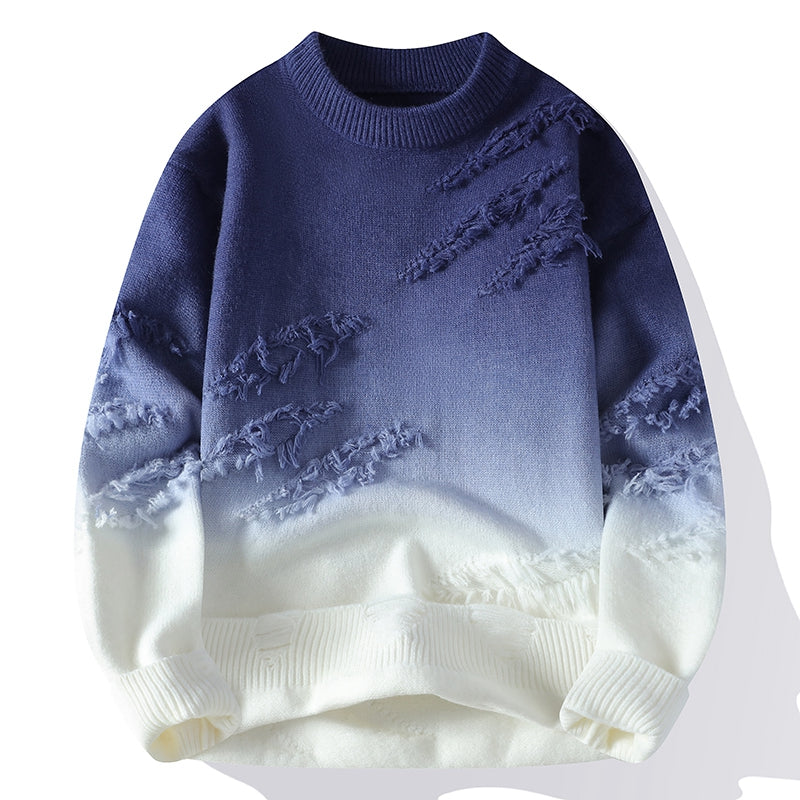 Dominic - Horizon Gradient Distressed Sweater - Luna Boutique - London