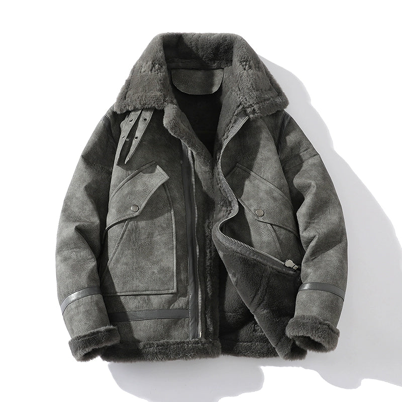Mason - Shearling Moto Jacket - Luna Boutique - London