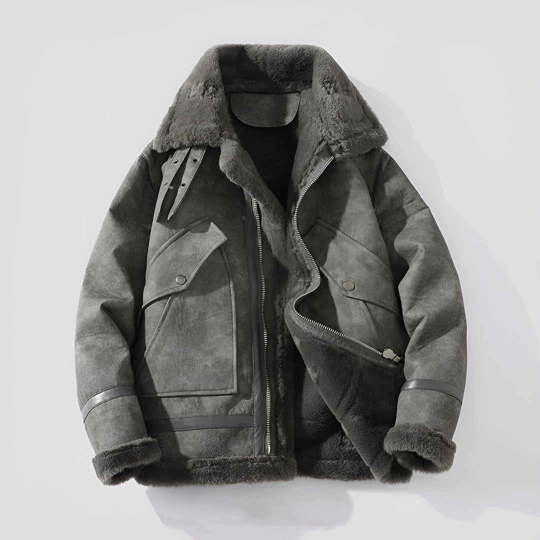 Mason - Shearling Moto Jacket - Luna Boutique - London
