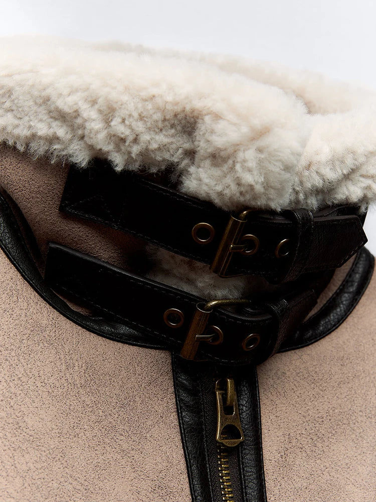 Cropped Sherpa Coat - Luna Boutique - London