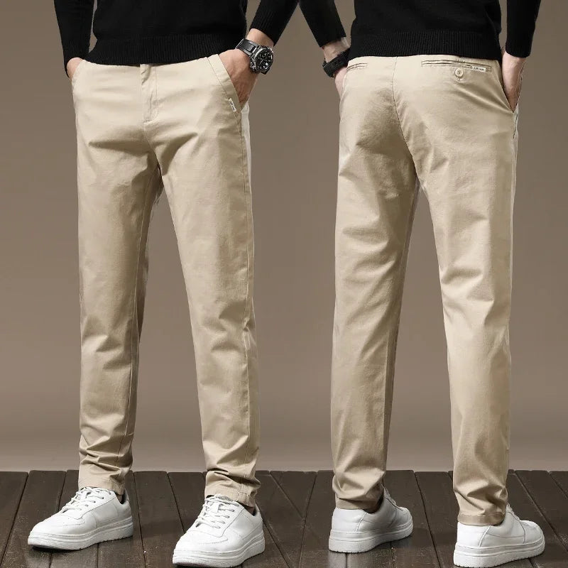 Trey - Cotton Slim Fit Trousers
