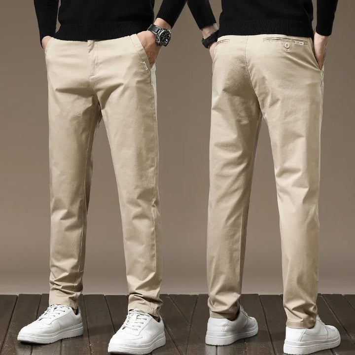 Trey - Cotton Slim Fit Trousers