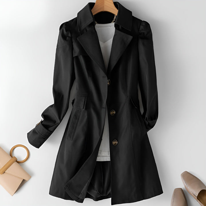 Emery Reed - Open Collar Trench Coat - Luna Boutique - London
