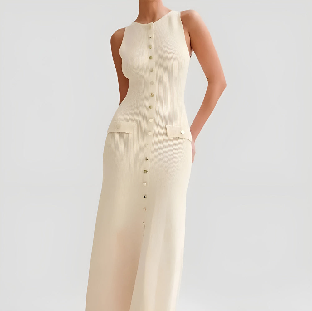 Valentina - A-line Knitted Dress - Luna Boutique - London