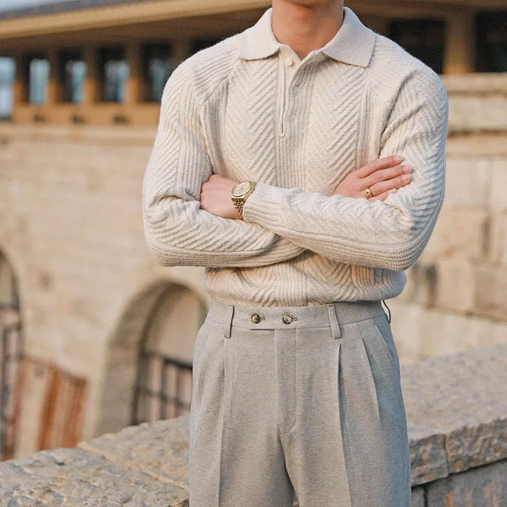 Andreas  - Knitted Polo - Luna Boutique - London