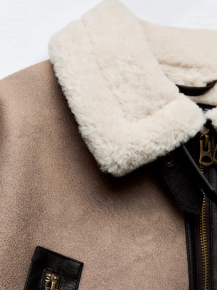 Cropped Sherpa Coat - Luna Boutique - London