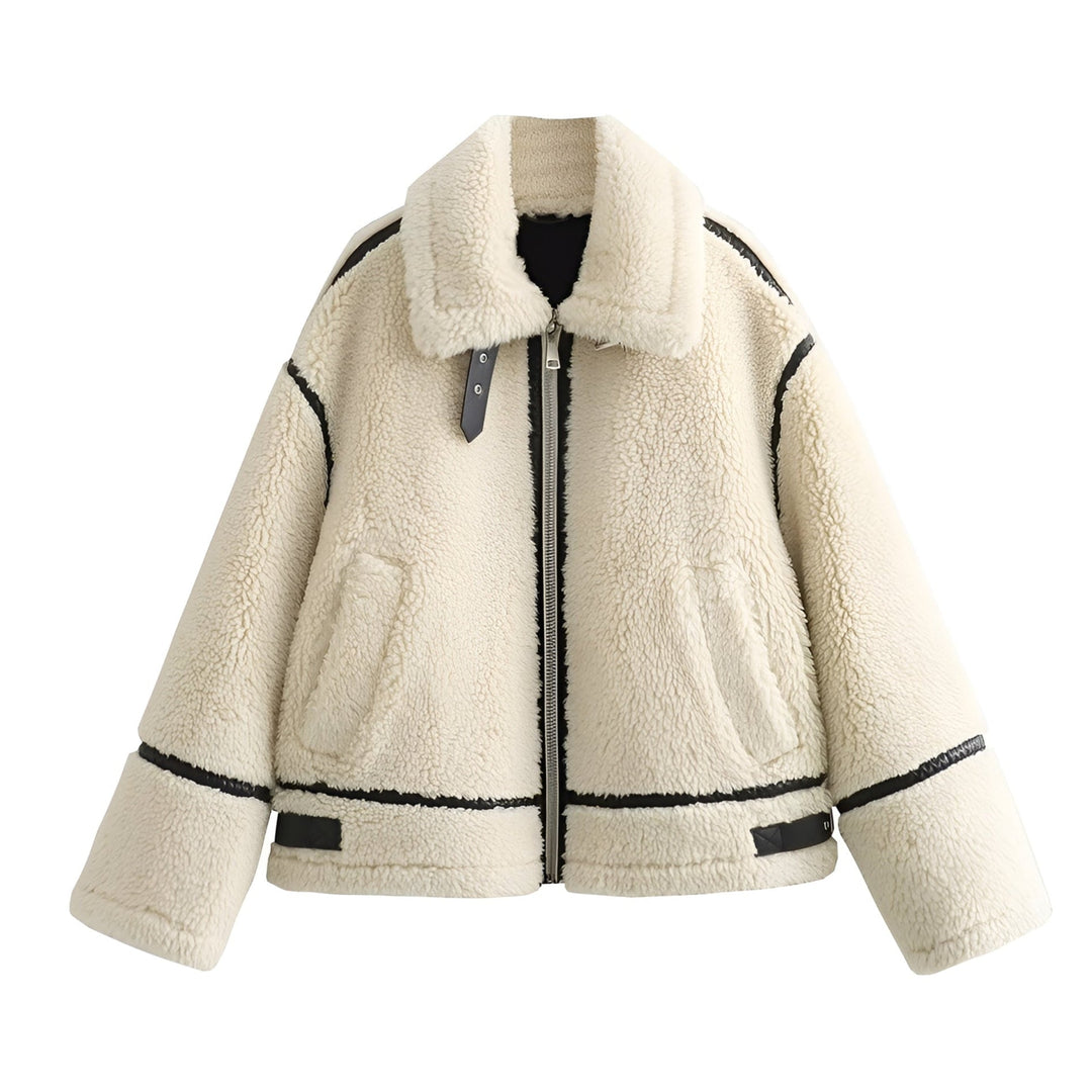 Fleece Biker Jacket - Luna Boutique - London