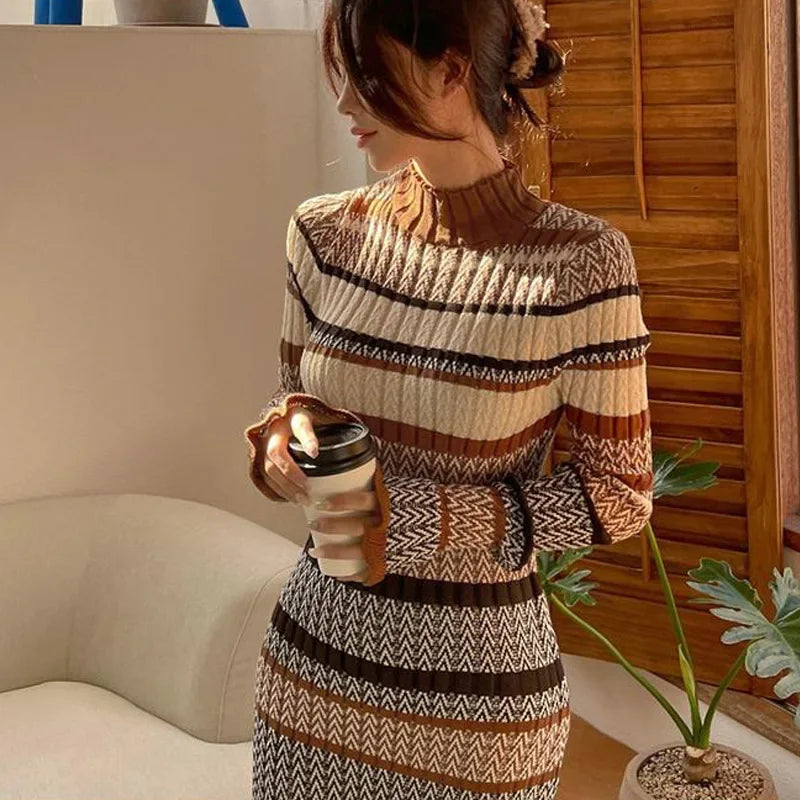 Color Block Sweater Dress - Luna Boutique - London