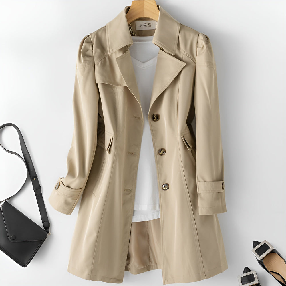 Emery Reed - Open Collar Trench Coat - Luna Boutique - London