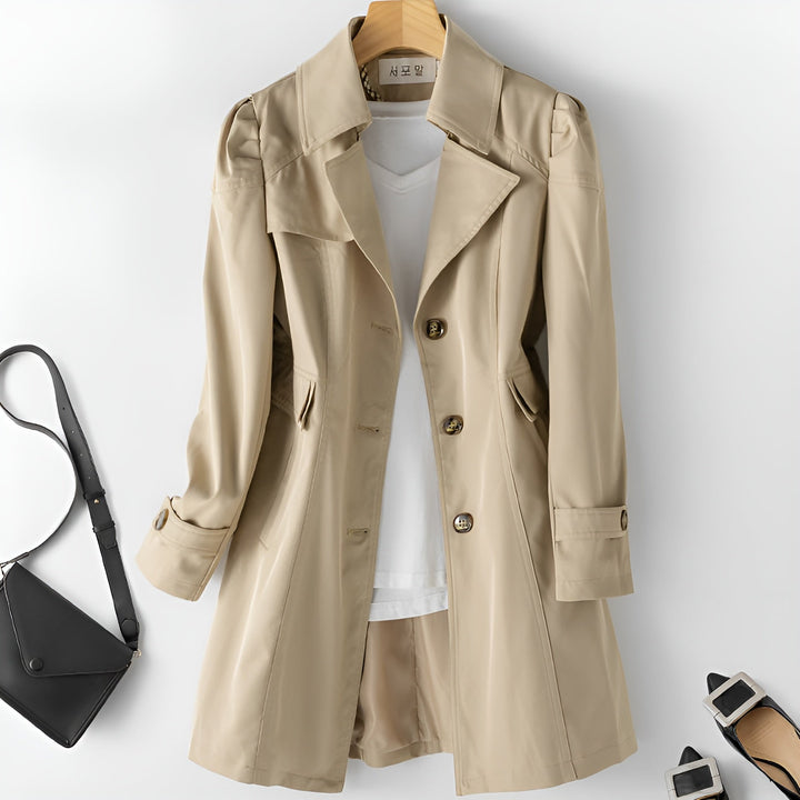 Emery Reed - Open Collar Trench Coat - Luna Boutique - London