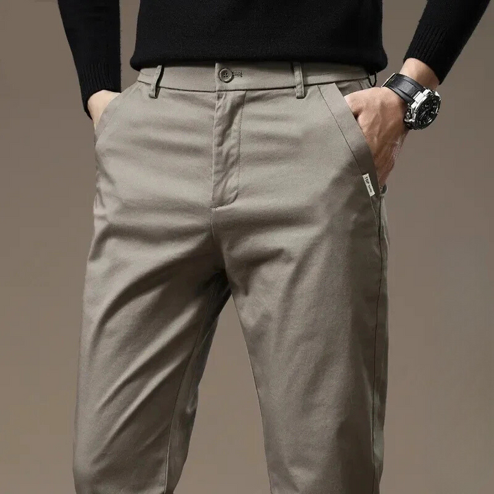 Trey - Cotton Slim Fit Trousers