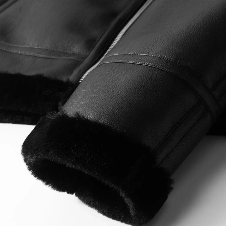 Daniel - Sherpa Lined Leather Jacket - Luna Boutique - London